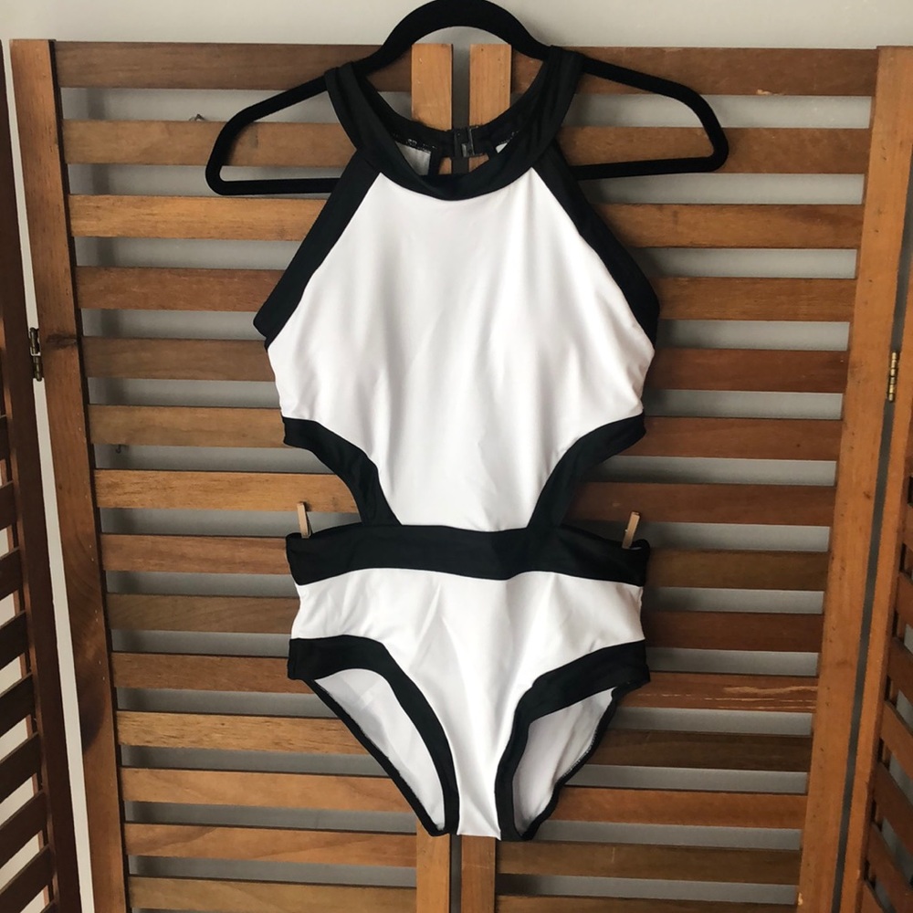 Black & White Bathing Suit